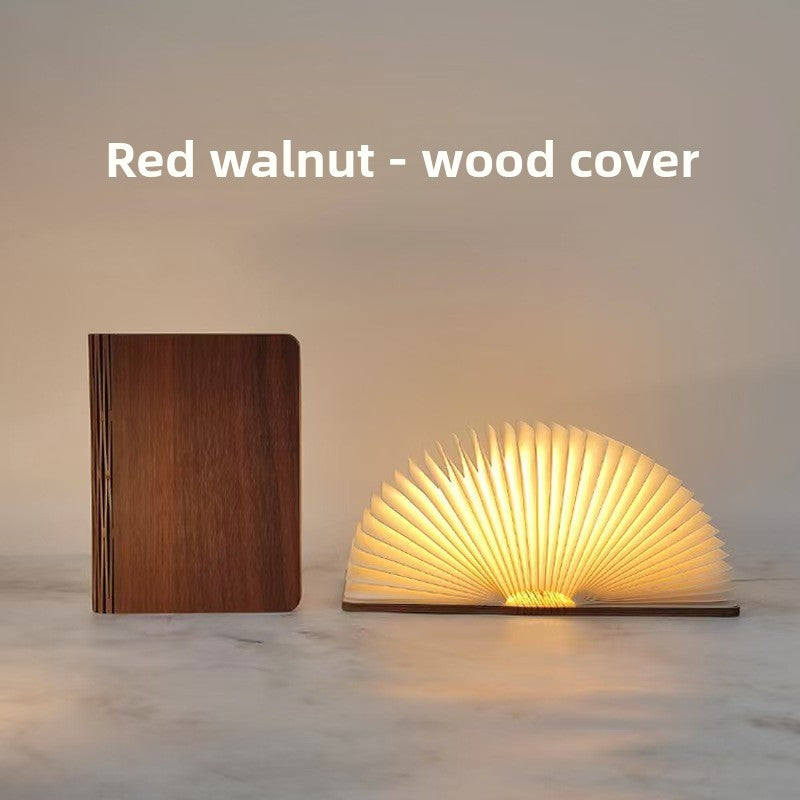 Folding book lamp, eye-protecting night light
