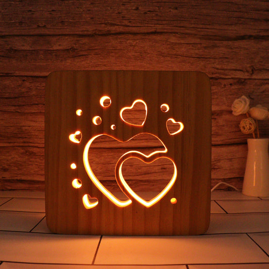 Wooden LED night light