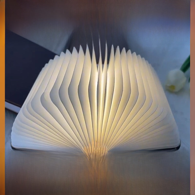 Folding book lamp, eye-protecting night light