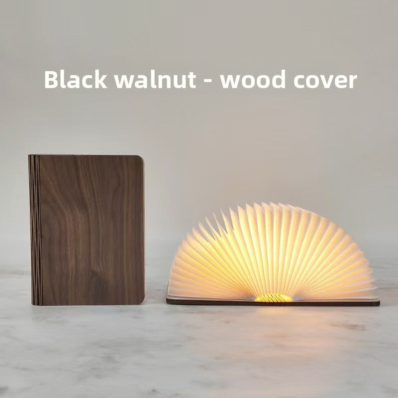 Folding book lamp, eye-protecting night light
